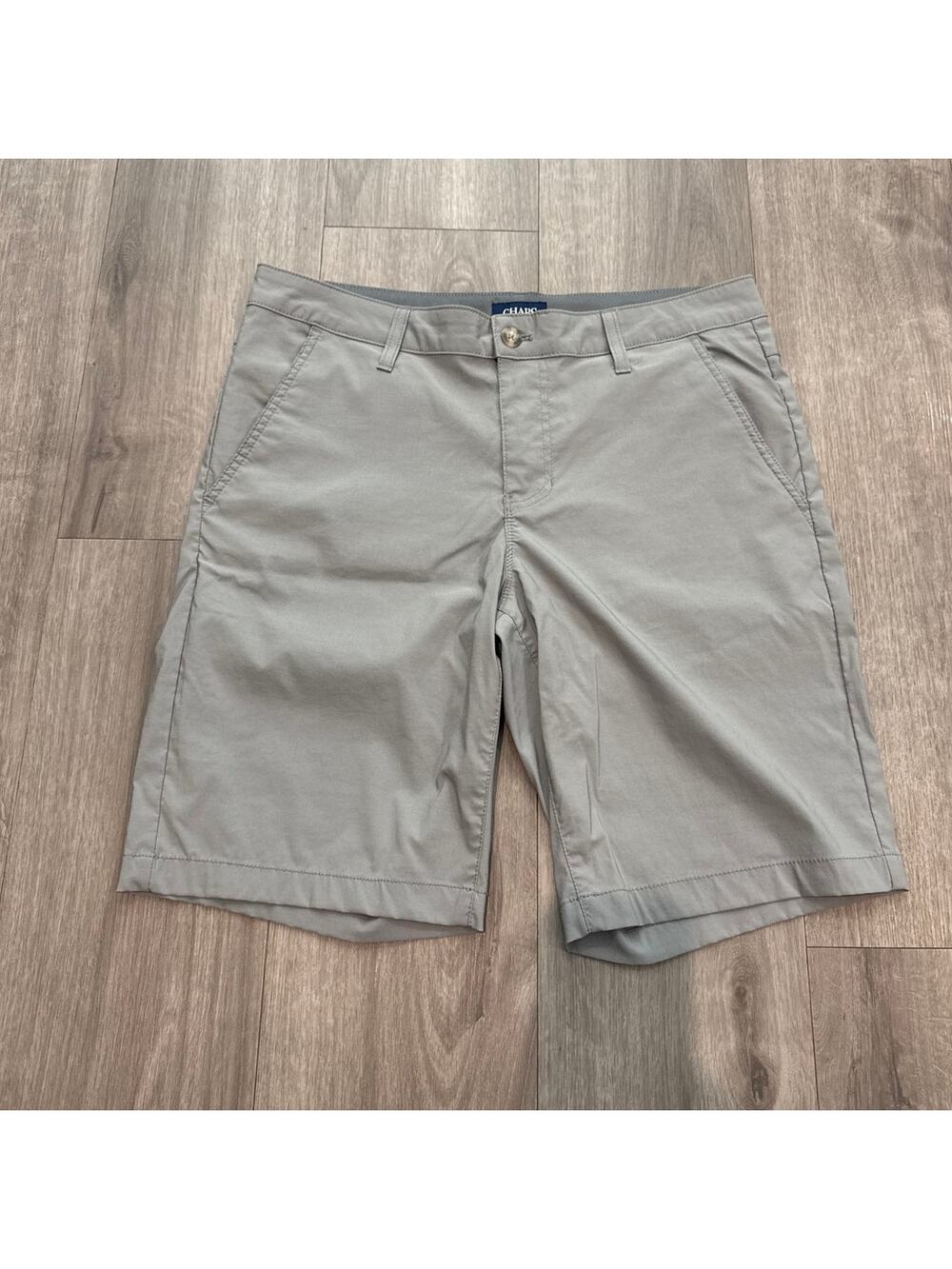 Chaps Lightweight Flat Front Grey Shorts Men's Size 32